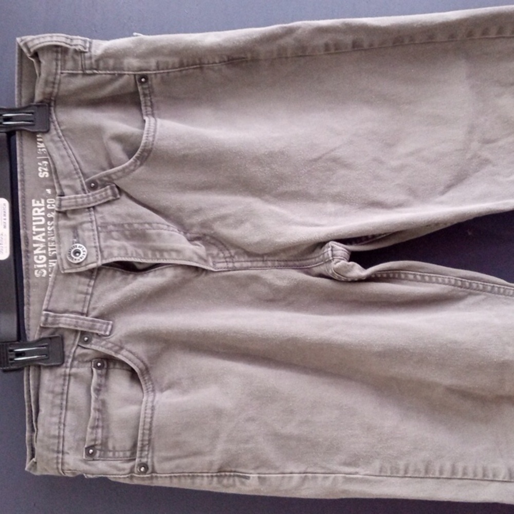 Signature Levi Strauss gray jeans pants Slim size 26 - Picture 2 of 6
